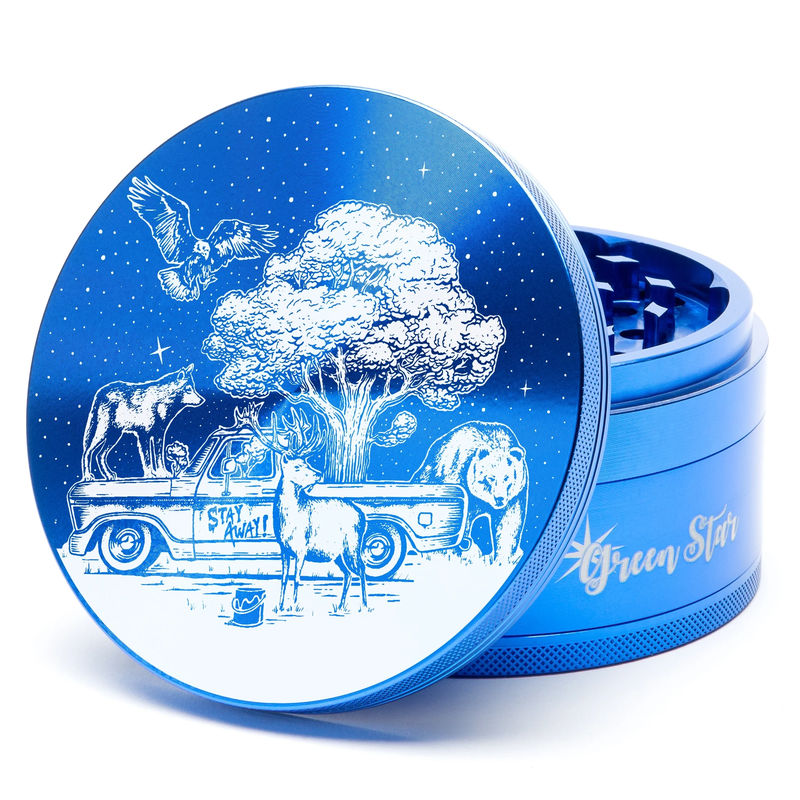 Green Star Novelty Large 4-Piece Grinder - Style:Truck - Color:Blue