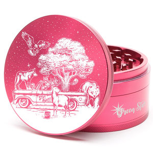 Green Star Novelty Large 4-Piece Grinder - Style:Truck - Color:Red