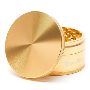 Green Star Novelty Large 4-Piece Grinder - Style:Blank - Color:Gold