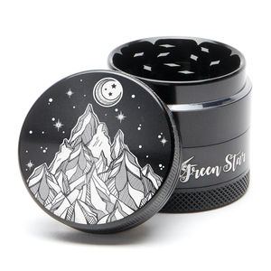 Green Star Scenic Small 4-Piece Grinder - Style:Starry Night - Color:Black
