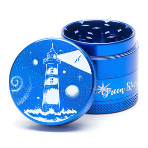 Green Star Scenic Small 4-Piece Grinder - Style:Lighthouse - Color:Blue