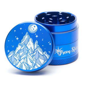 Green Star Scenic Small 4-Piece Grinder - Style:Starry Night - Color:Blue