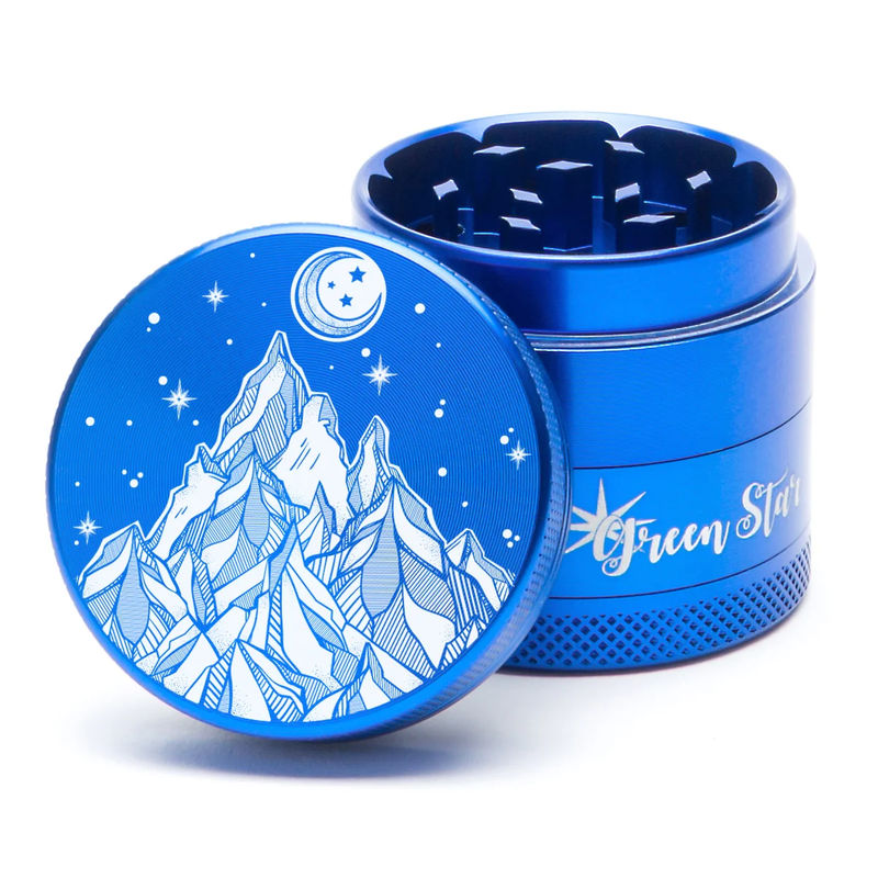 Green Star Scenic Small 4-Piece Grinder - Style:Starry Night - Color:Blue