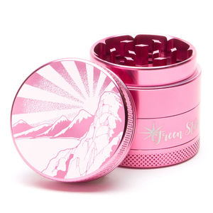 Green Star Scenic Small 4-Piece Grinder - Style:Rising Sun Mountain - Color:Pink