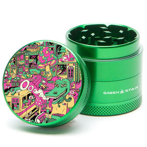 Green Star Scenic Small 4-Piece Grinder - Style:Chilled Out - Color:Green