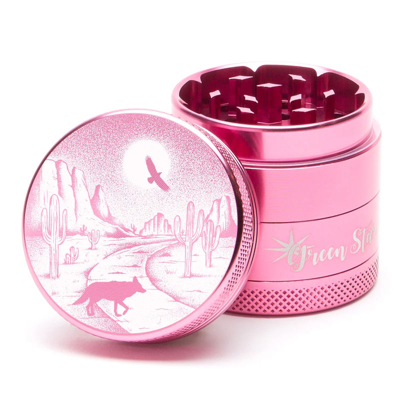 Green Star Scenic Small 4-Piece Grinder - Style:Desert Night - Color:Pink