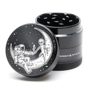 Green Star Scenic Small 4-Piece Grinder - Style:Best Buds Universe - Color:Black