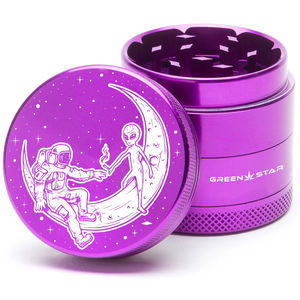 Green Star Scenic Small 4-Piece Grinder - Style:Best Buds Universe - Color:Purple
