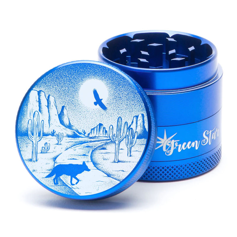 Green Star Scenic Small 4-Piece Grinder - Style:Desert Night - Color:Blue
