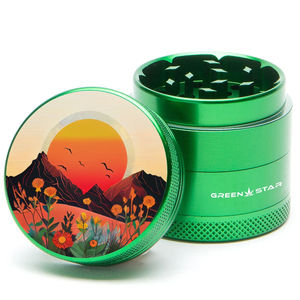 Green Star Scenic Small 4-Piece Grinder - Style:Spring Sunset - Color:Green