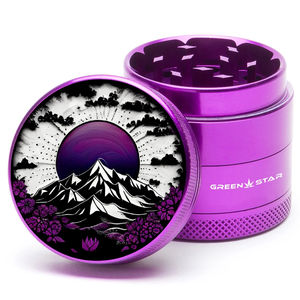 Green Star Scenic Small 4-Piece Grinder - Style:Purple Mountain Mandala - Color:Purple