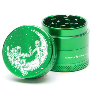 Green Star Scenic Small 4-Piece Grinder - Style:Best Buds Universe - Color:Green