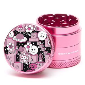 Green Star Scenic Small 4-Piece Grinder - Style:Block Trip - Color:Pink