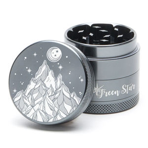 Green Star Scenic Small 4-Piece Grinder - Style:Starry Night - Color:Grey