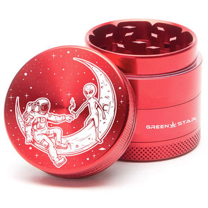 Green Star Scenic Small 4-Piece Grinder - Style:Best Buds Universe - Color:Red