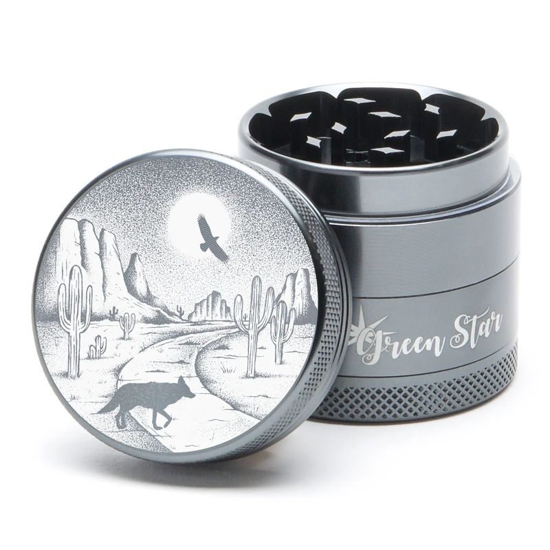 Green Star Scenic Small 4-Piece Grinder - Style:Desert Night - Color:Grey