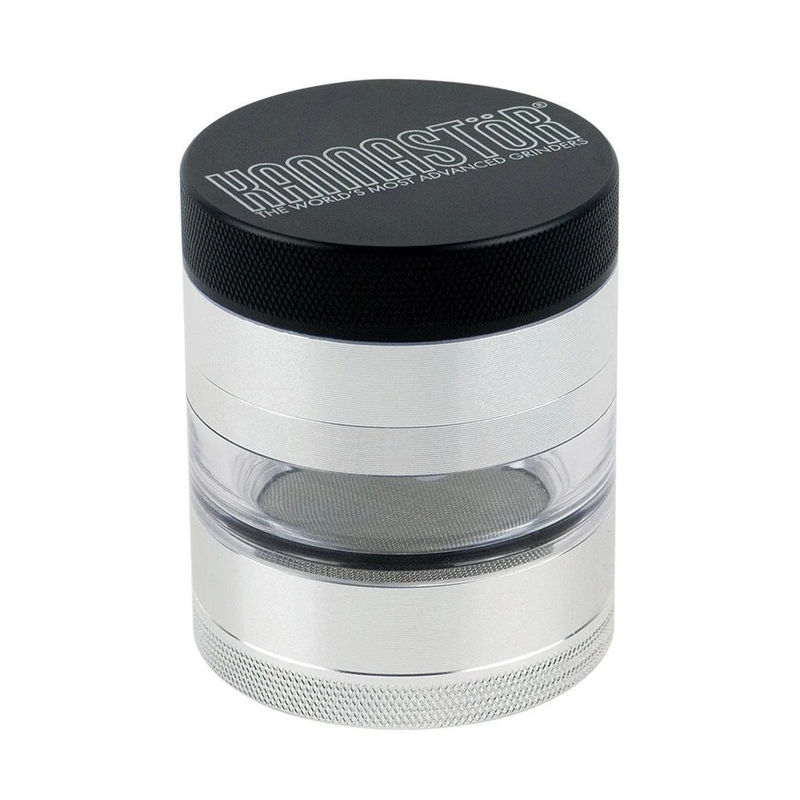 Kannastor 2.2” Jar Body 4-Piece Grinder - Color:Silver