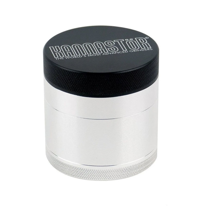 Kannastor 2.2” Solid Body 4-Piece Grinder - Color:Silver (CLEARANCE)