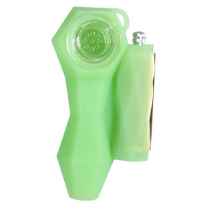 Alien Ape Sparker Hand Pipe w. Permanent Match - Configuration:Green Glow