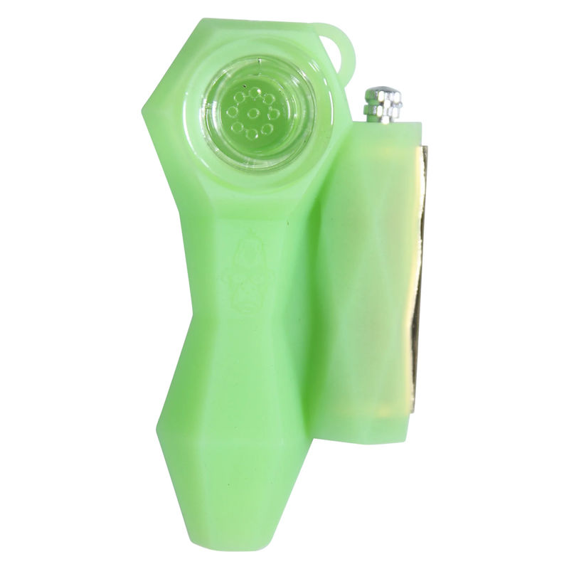 Alien Ape Sparker Hand Pipe w. Permanent Match - Configuration:Green Glow