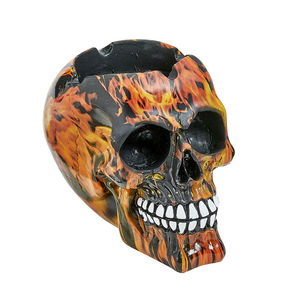 Roast & Toast Novelty Ashtray - Design:Flaming Skull