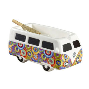 Roast & Toast Novelty Ashtray - Design:Groovy Circles Bus