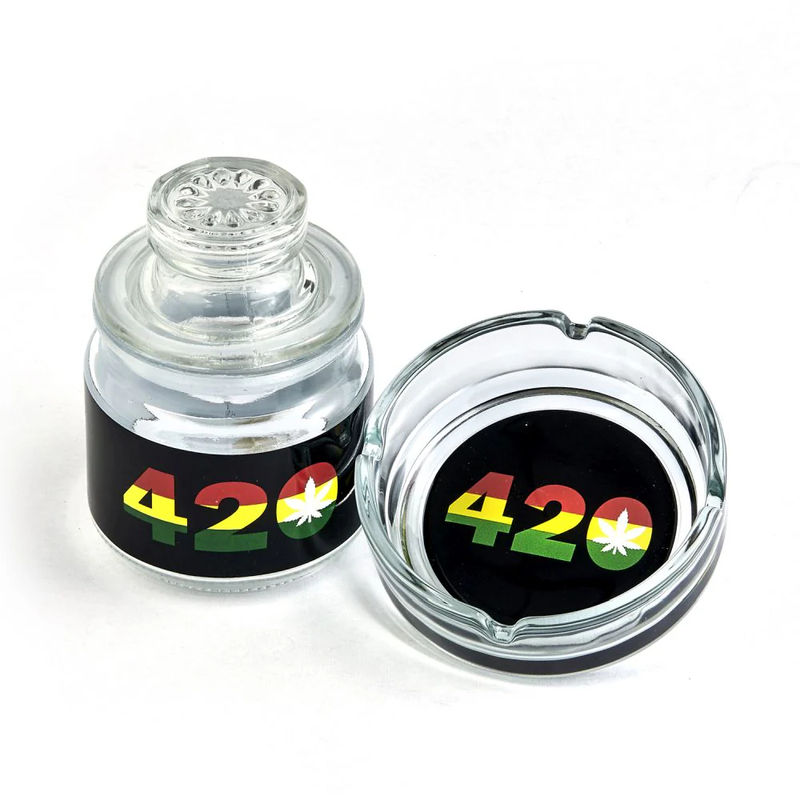 Roast & Toast Ashtray & Stash Jar Set - Design:420