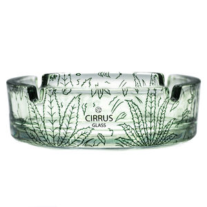 Cirrus Glass Ashtray - Style:Green Sativa
