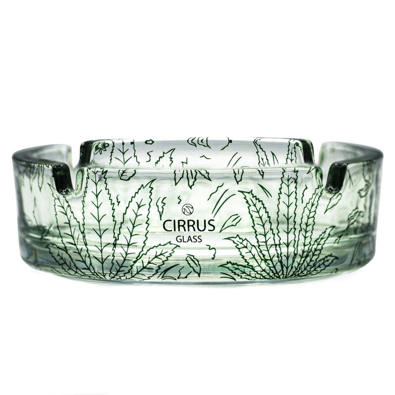 Cirrus Glass Ashtray - Style:Green Sativa