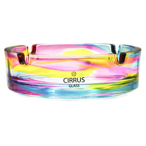 Cirrus Glass Ashtray - Style:Rainbow
