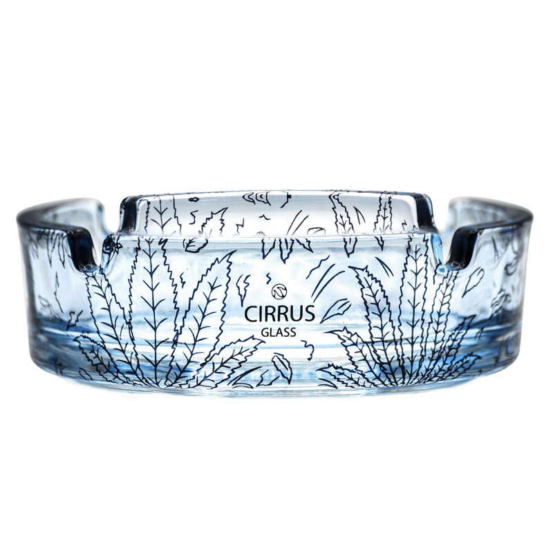 Cirrus Glass Ashtray - Style:Blue Sativa