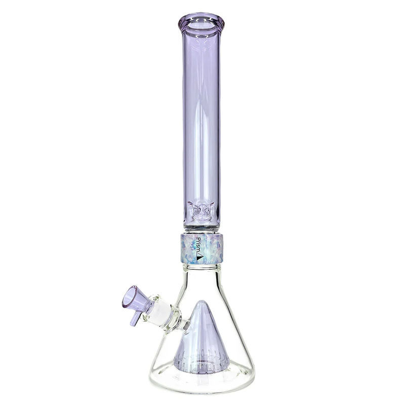 Prism Pipes Pyramid Perc Beaker Bong - Style:Standard (18” inches) - Color:Grape & Tie-Dye