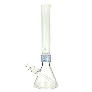 Prism Pipes 18” Tall Colored Beaker Bong - Color:White & Tie-Dye