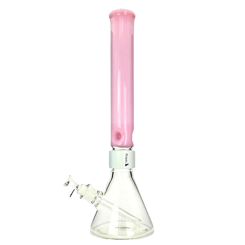 Prism Pipes 18” Tall Colored Beaker Bong - Color:Bubble Gum & White