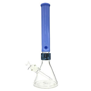 Prism Pipes 18” Tall Colored Beaker Bong - Color:Blueberry & Tron