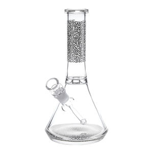 K. Haring 12.5” Beaker Bong - Color:Black & White