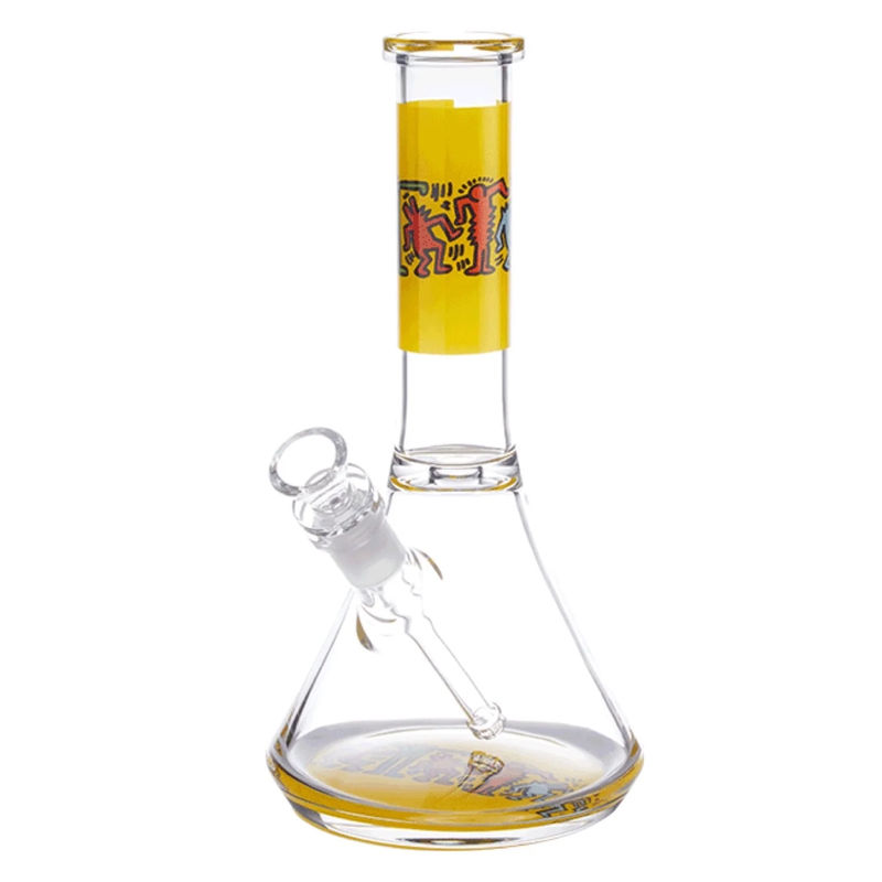 K. Haring 12.5” Beaker Bong - Color:Yellow
