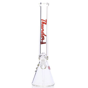 Thunder Glass 18” Thick Glass Beaker Bong - Style:Red Decal (9mm Thick)