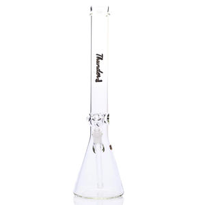 Thunder Glass 18” Thick Glass Beaker Bong - Style:Black Decal (5mm Thick)