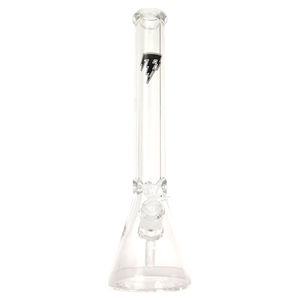 Thunder Glass 18” Thick Glass Beaker Bong - Style:Black T Decal (9mm Thick)