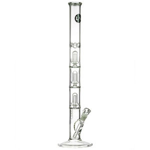 LA Pipes 24” 5mm Thick Triple Showerhead Straight Tube Bong