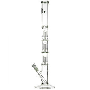 LA Pipes 24” 5mm Thick Triple Showerhead Straight Tube Bong