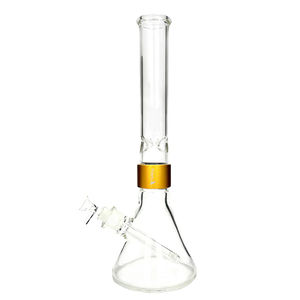 Prism Pipes Halo Beaker Bong - Size:Tall (18” inches) - Color:Gold