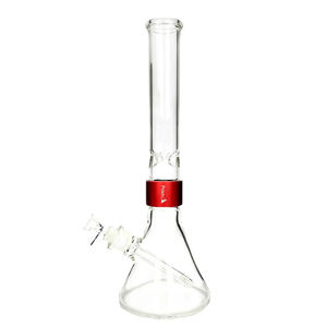 Prism Pipes Halo Beaker Bong - Size:Tall (18” inches) - Color:Red