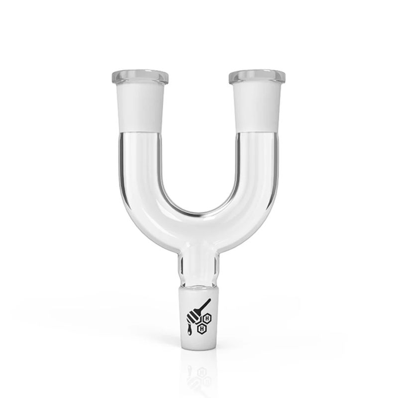 Honeybee Herb 14mm Dropdown Adapters - Multiple Designs - Style:Double Bowl Wishbone - Color:Clear