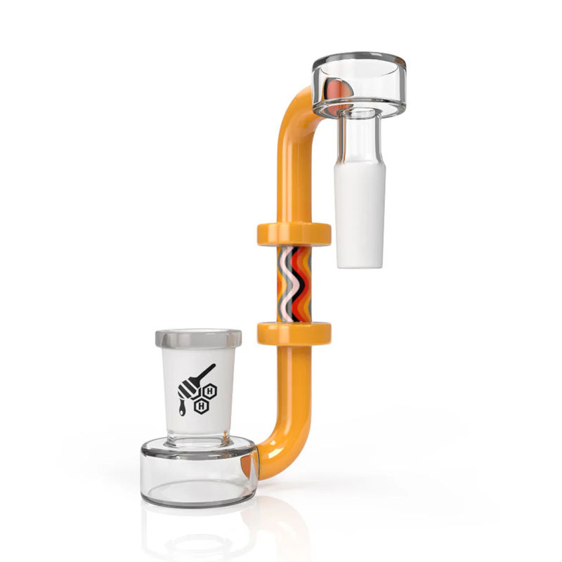 Honeybee Herb 14mm Dropdown Adapters - Multiple Designs - Style:J Drop Down Wig Wag - Color:Orange