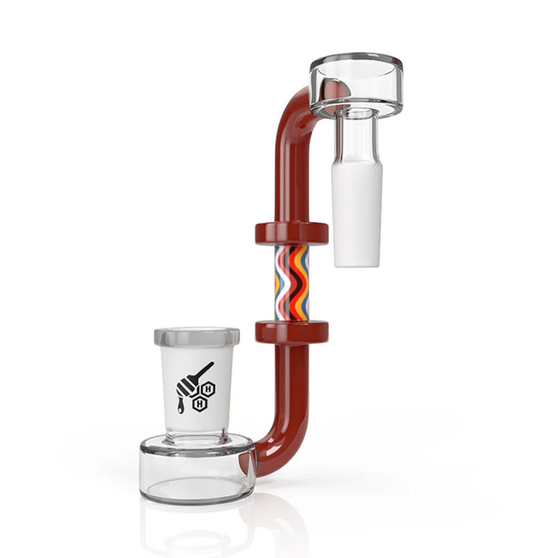 Honeybee Herb 14mm Dropdown Adapters - Multiple Designs - Style:J Drop Down Wig Wag - Color:Red