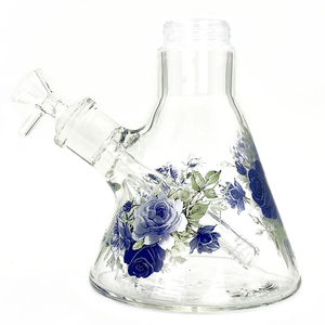 Prism Pipes Replacement Custom Bong Bases - Type:Classic Beaker - Design:Moonlight Rose