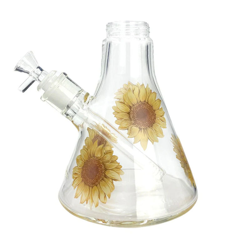 Prism Pipes Replacement Custom Bong Bases - Type:Classic Beaker - Design:Sunflower