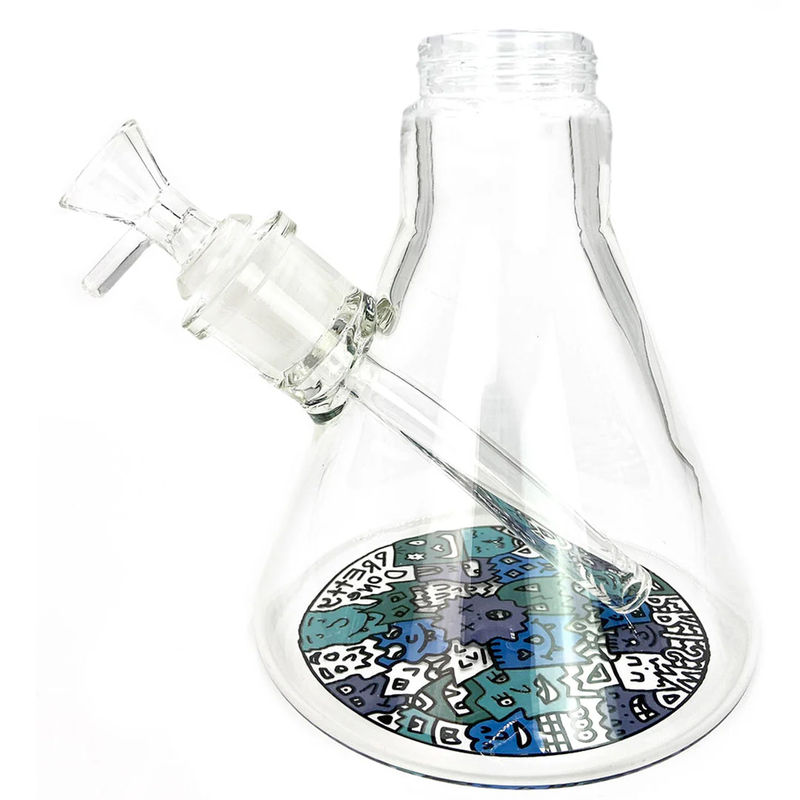 Prism Pipes Replacement Custom Bong Bases - Type:Classic Beaker - Design:Pretty Done